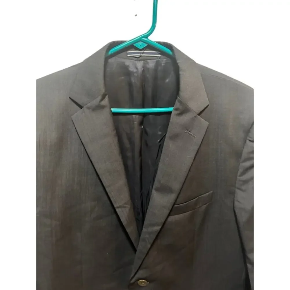 Massimo Dutti Extra Fine Wool Blazer Suit Jacket Sports Coat EU 52 / US 42 Gray